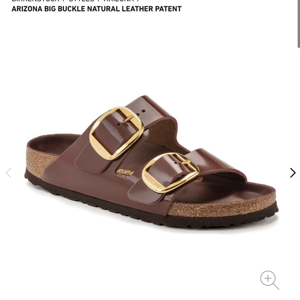 Arizona High Shine Chocolate partner Leather Birkenstock Sandals Size 40